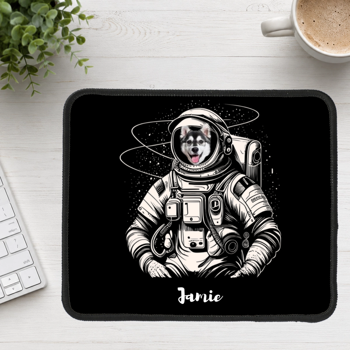 Out of This World Personalized Dog Mouse Pad