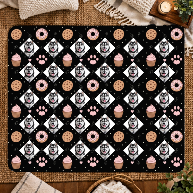 Paws & Pastry Personalized Dog 50x60 Sherpa Blanket