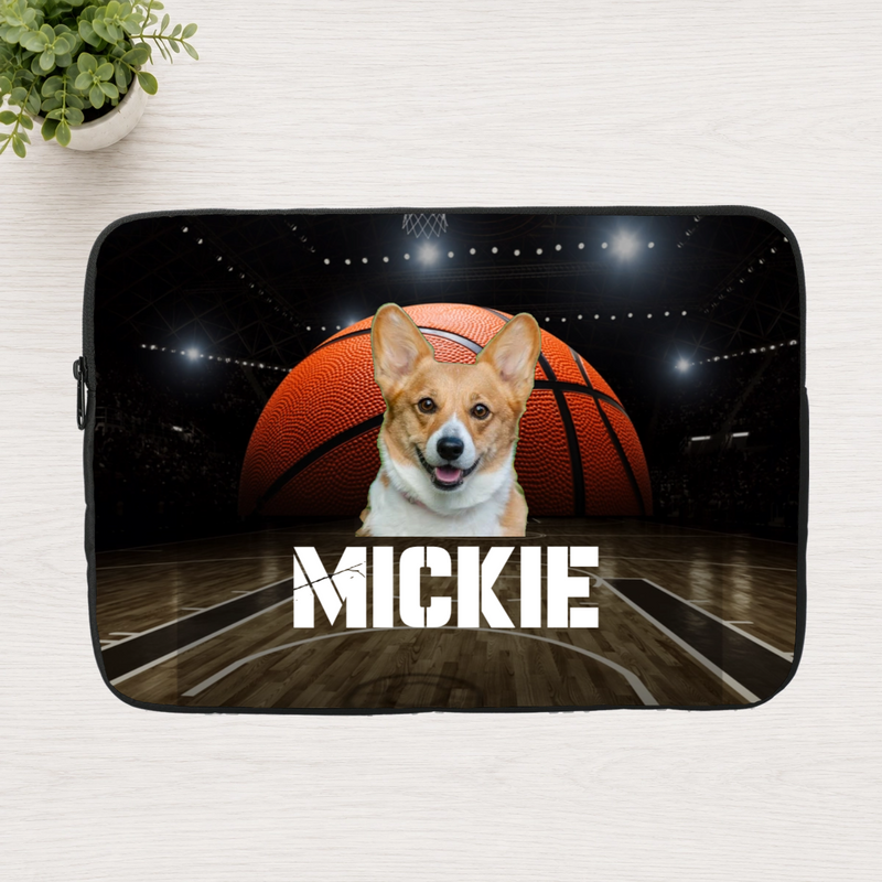 Center Court Personalized Dog Laptop Sleeve