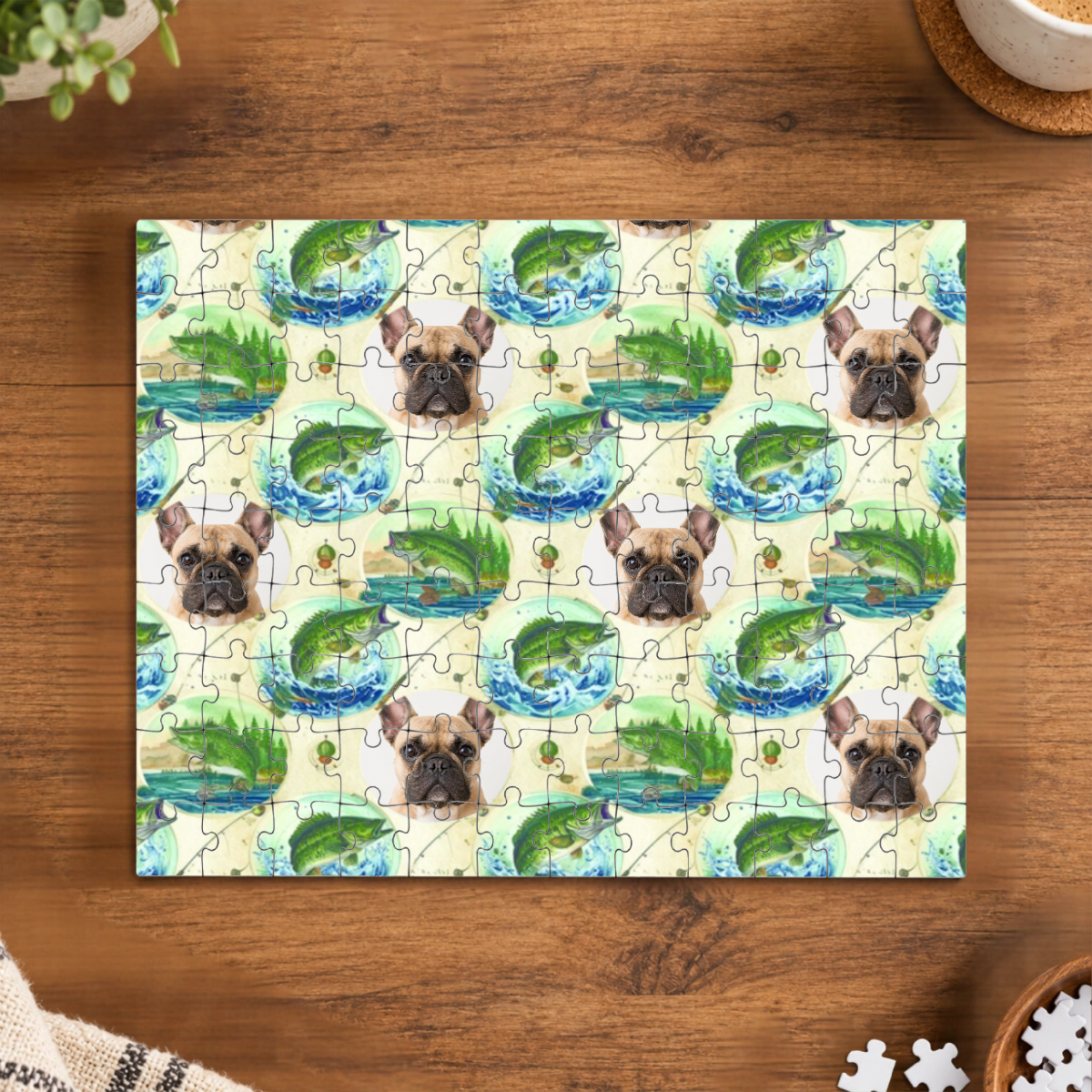 Fresh Water Action Personalized Dog Puzzle