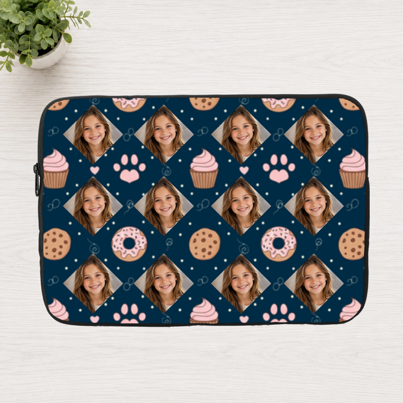 Paws & Pastry Personalized Kid Laptop Sleeve