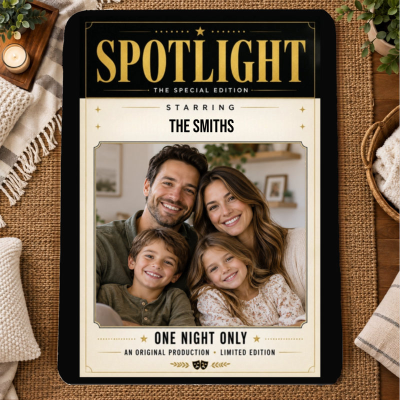 In the Spotlight Personalized Family 60x80 Sherpa Blanket