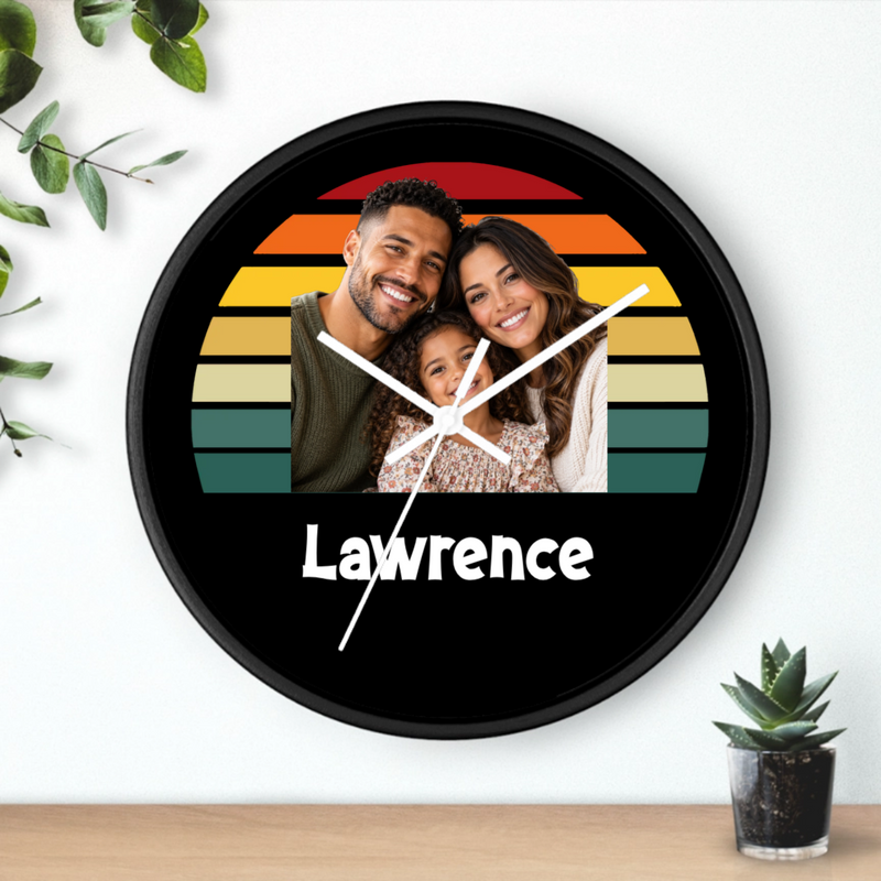 Happy Trails Personalized Family Wall Clock