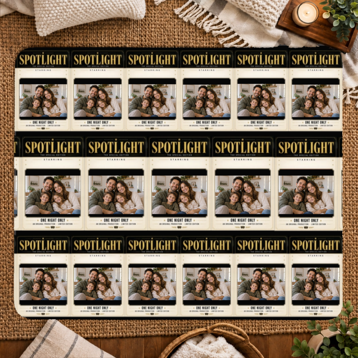 In the Spotlight Personalized Family 50x60 Sherpa Blanket