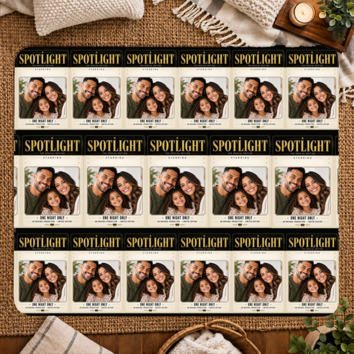 In the Spotlight Personalized Family 50x60 Sherpa Blanket