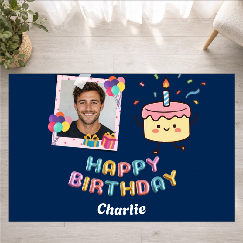 Birthday Wishes Personalized Washable Rug