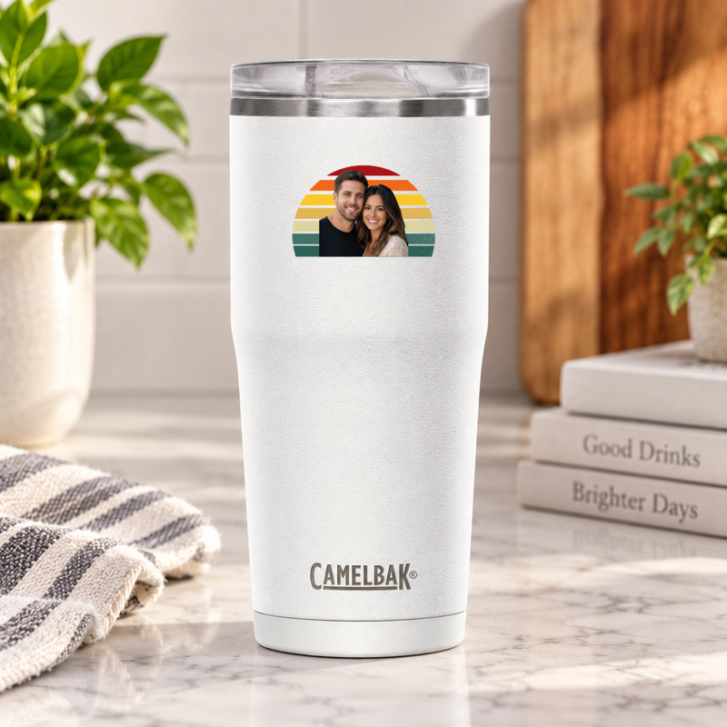 Happy Trails Personalized Couple CamelBak Thrive Leak-Proof Tumbler 20 oz