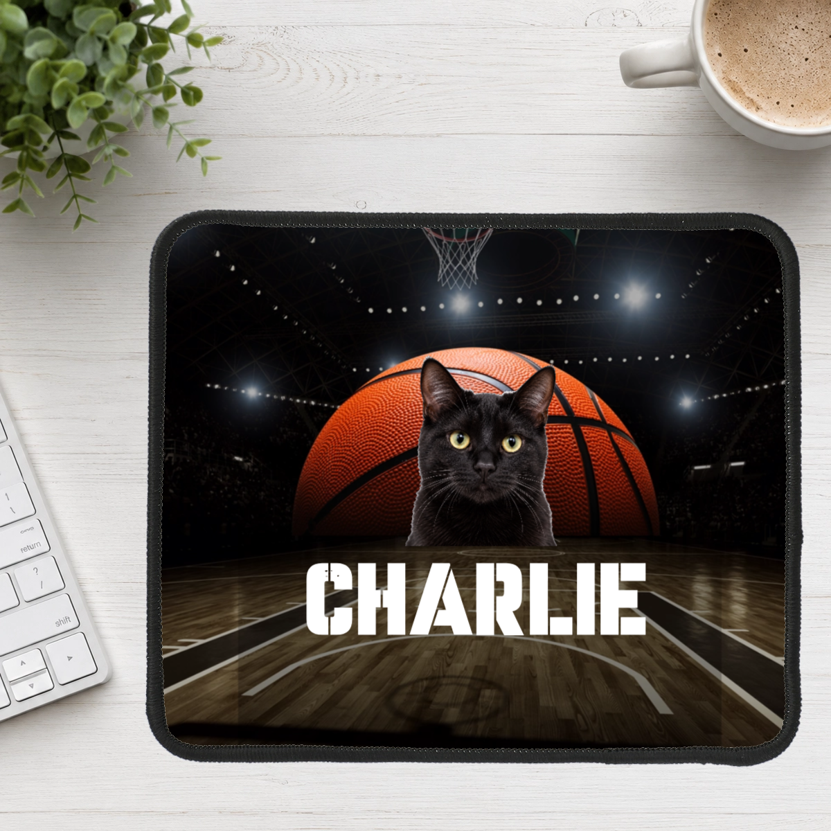 Center Court Personalized Cat Mouse Pad