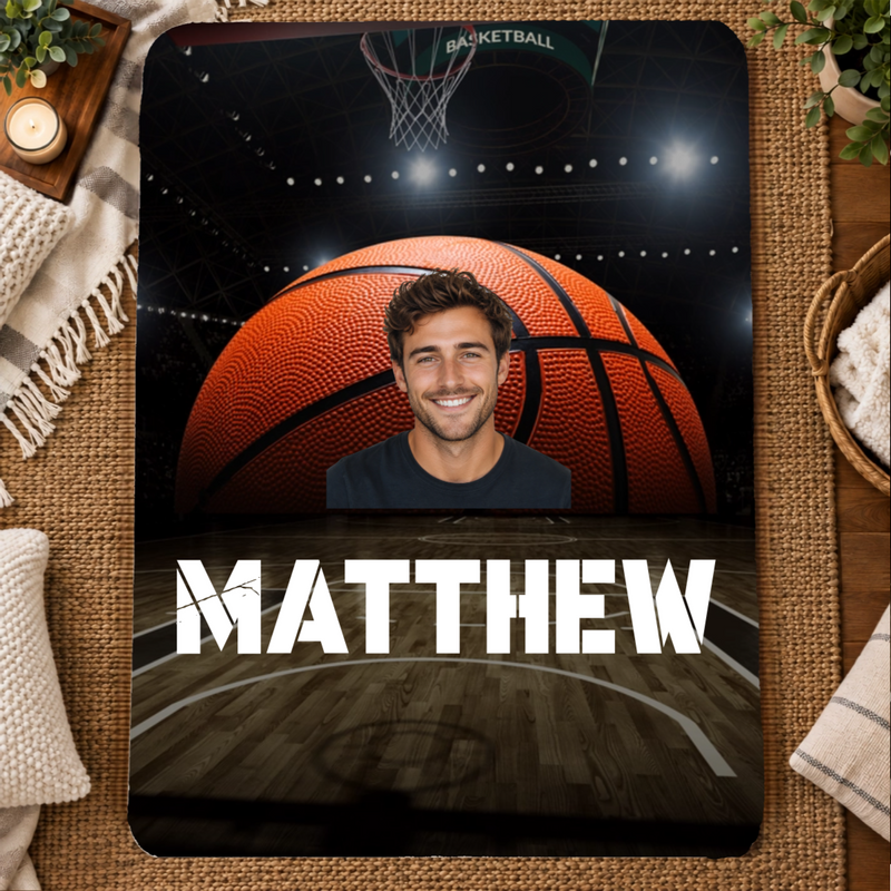 Center Court Personalized 60x80 Sherpa Blanket