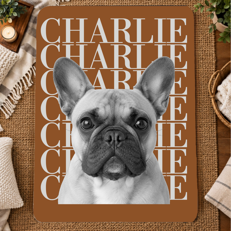 Headliner Personalized Dog 60x80 Sherpa Blanket
