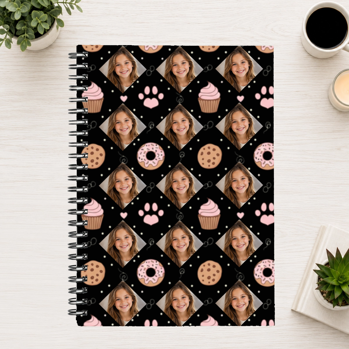 Paws & Pastry Personalized Kid 6"x8" Spiral Bound Notebook