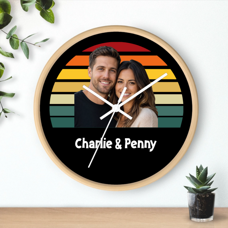 Happy Trails Personalized Couple Wall Clock
