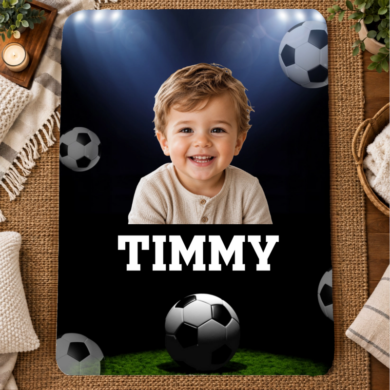 Game Day Glory Personalized  Kids 60x80 Sherpa Blanket