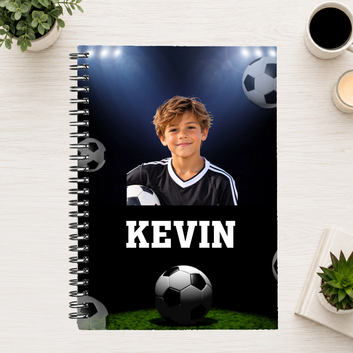 Game Day Glory Personalized Kids 6"x8" Spiral Bound Notebook