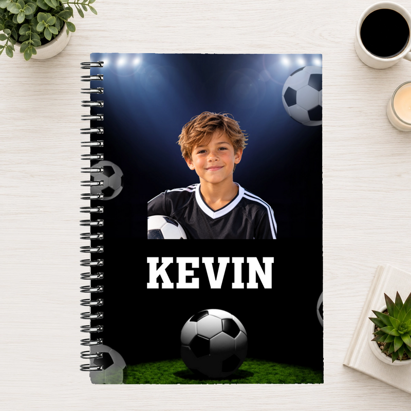 Game Day Glory Personalized Kids 6"x8" Spiral Bound Notebook