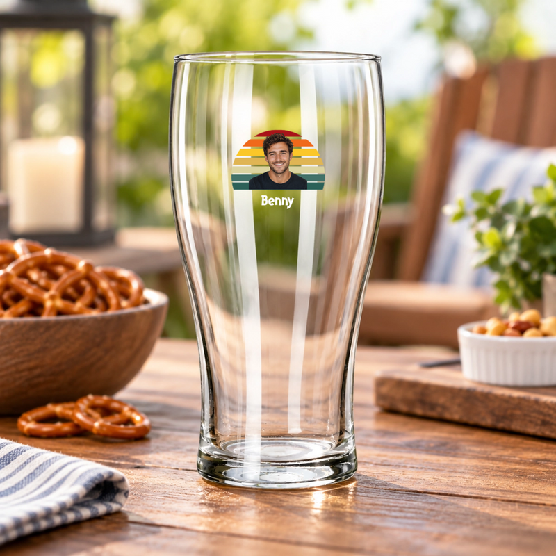 Happy Trails Personalized Libbey 16 oz Pub Glass