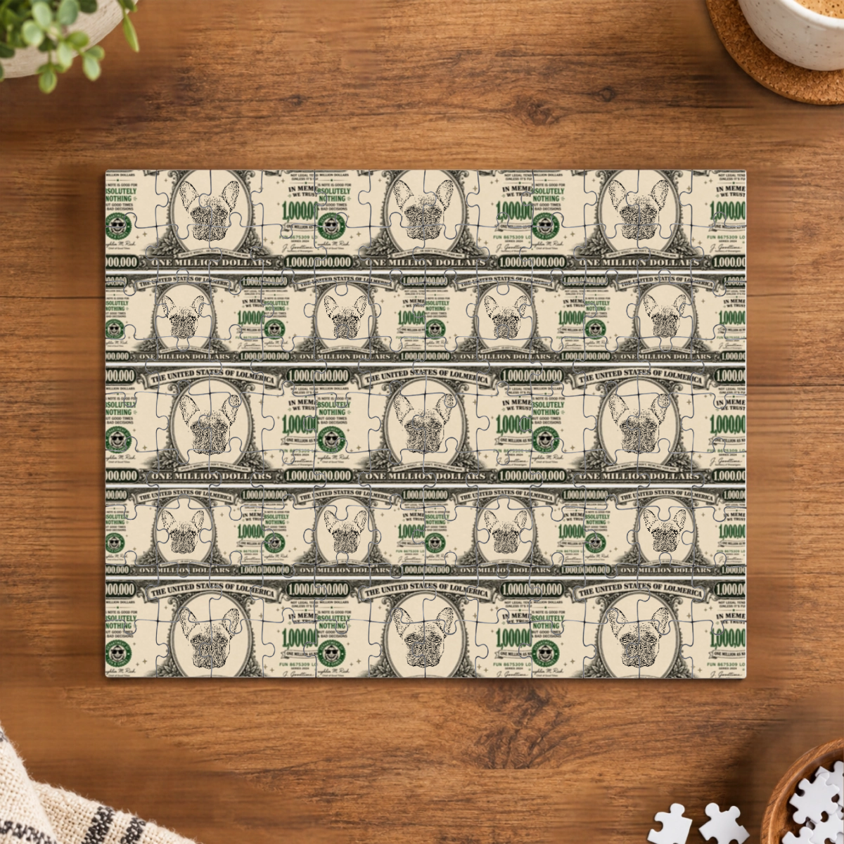 Worth A Million Bucks Dog Personalized Puzzle