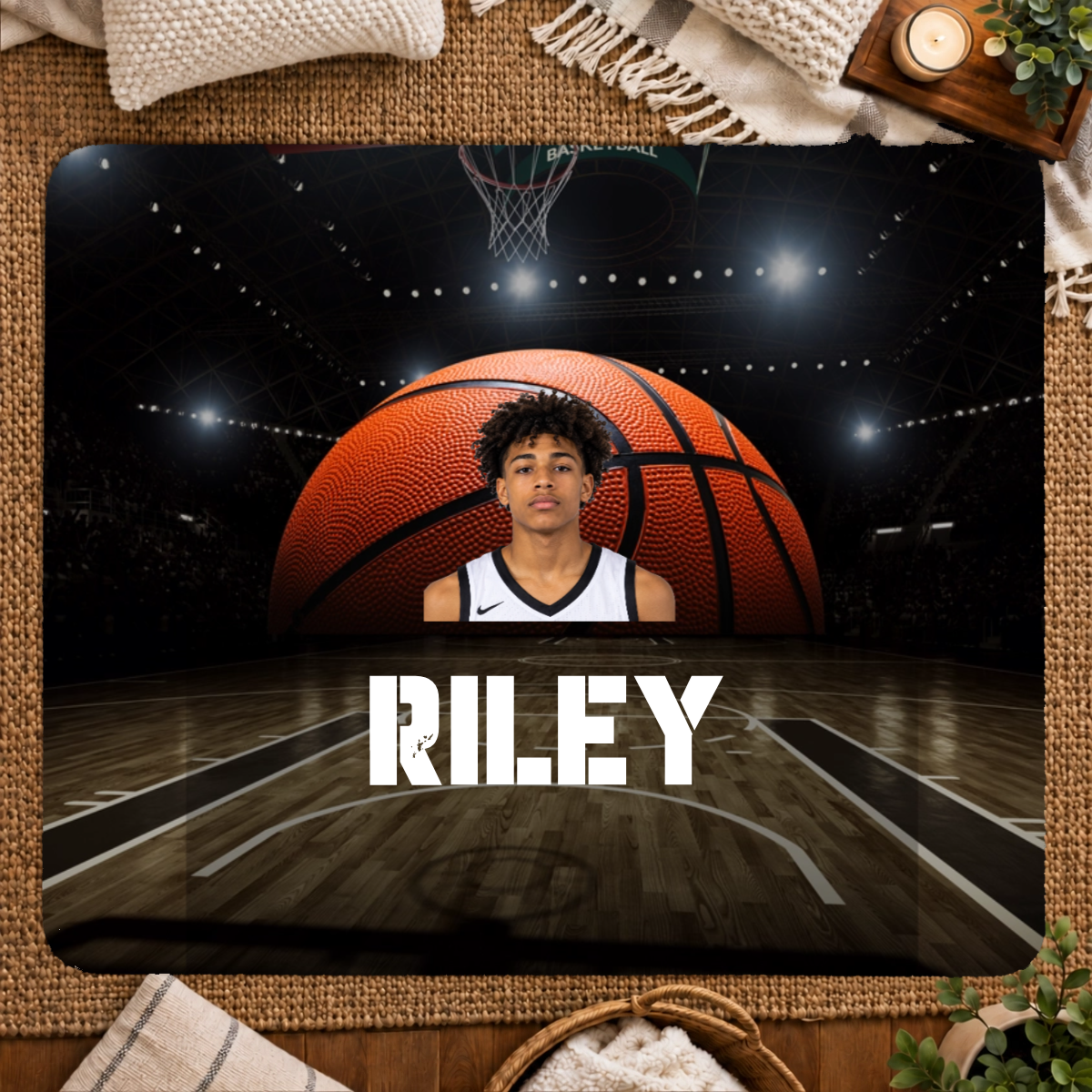 Center Court Personalized Kid 50x60 Sherpa Blanket