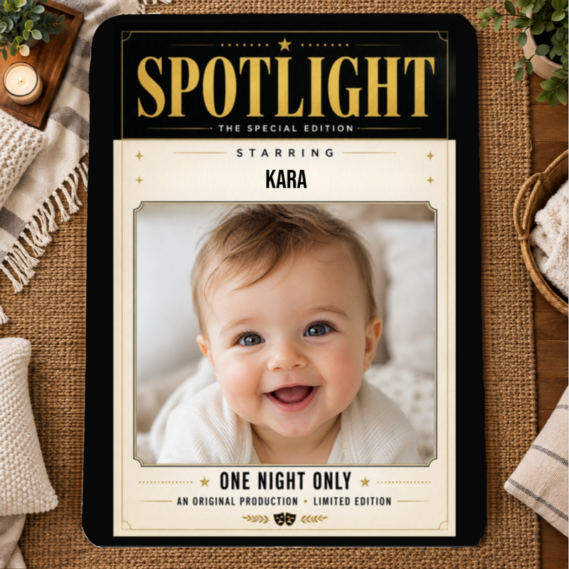 In the Spotlight Personalized Kids 60x80 Sherpa Blanket