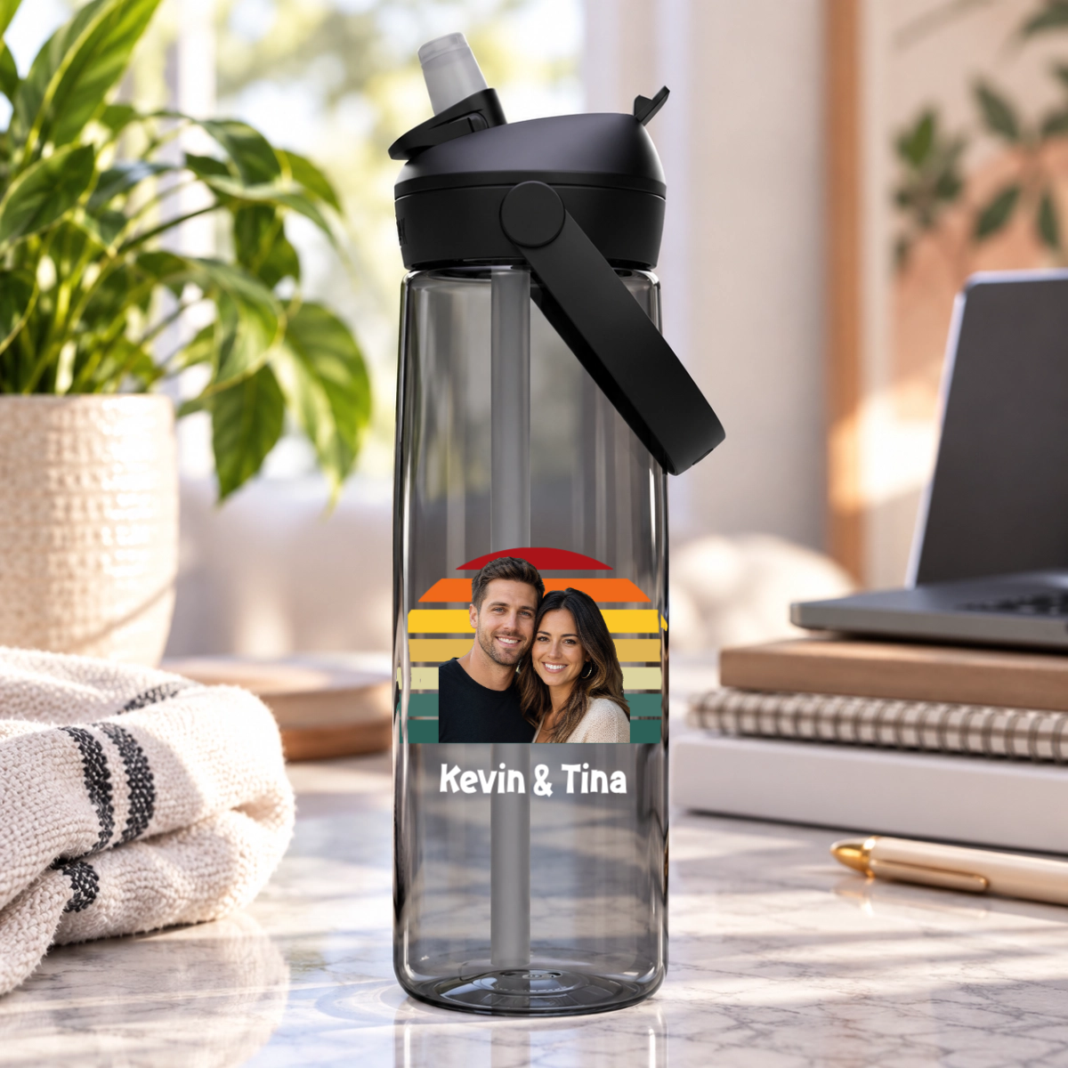 Happy Trails Personalized Couple CamelBak Thrive™ 25 oz Flip Straw Bottle