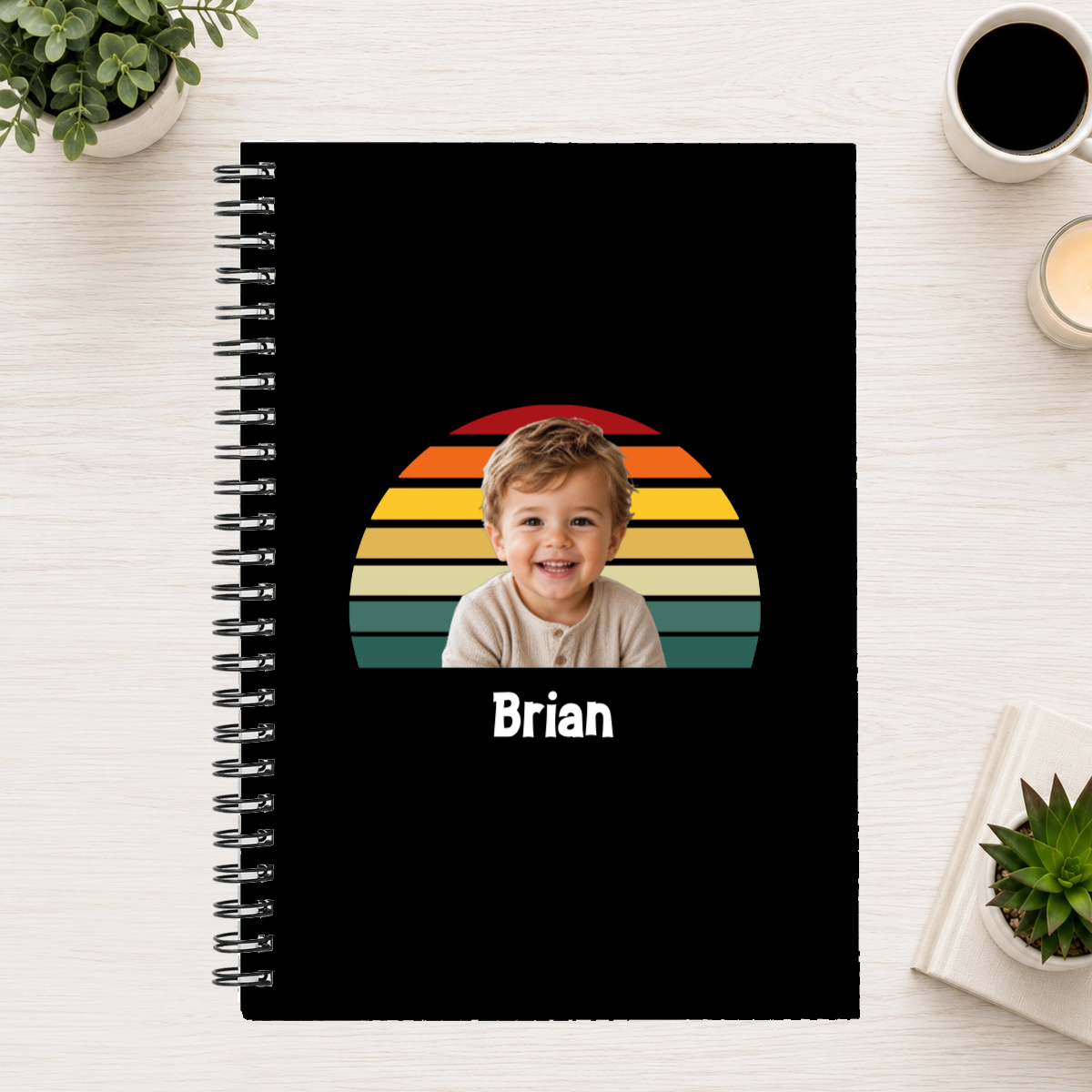 Happy Trails Personalized Kids 6"x8" Spiral Bound Notebook