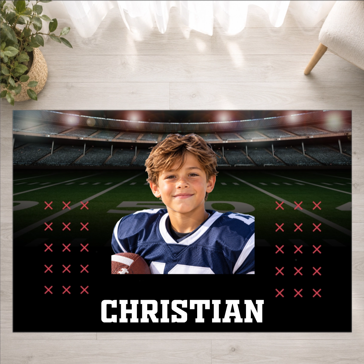 Friday Night Lights Personalized Kids Washable Rug