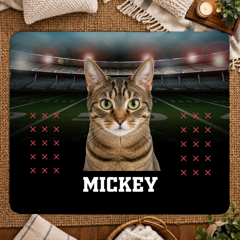 Friday Night Lights Personalized Cat 50x60 Sherpa Blanket