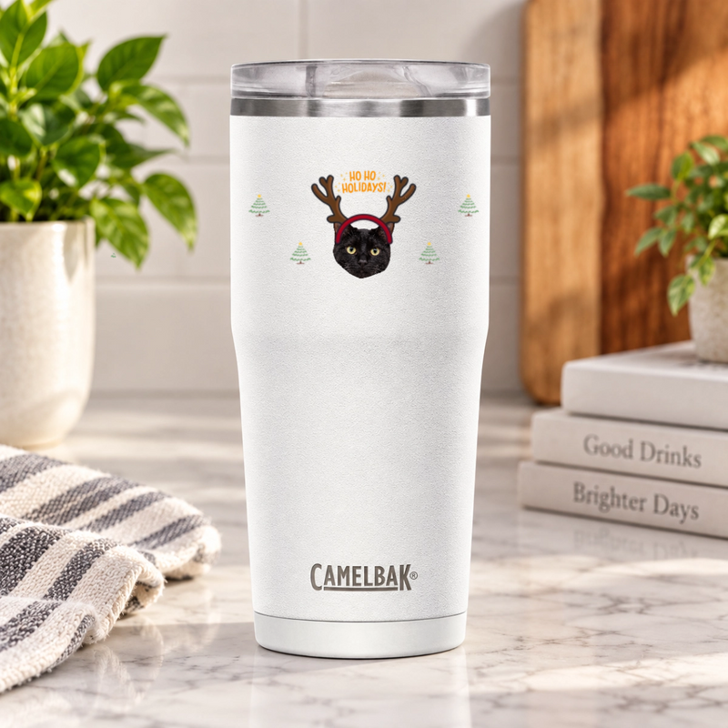 Ho Ho Holidays Personalized Cat CamelBak Thrive Leak-Proof Tumbler 20 oz