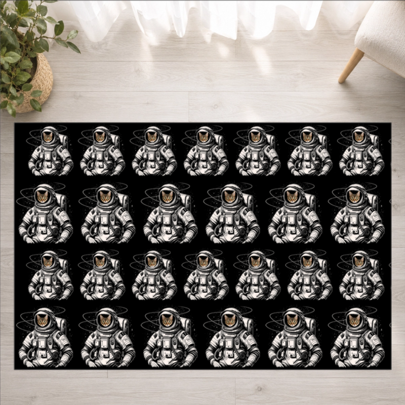 Out of This World Personalized Cat Washable Rug