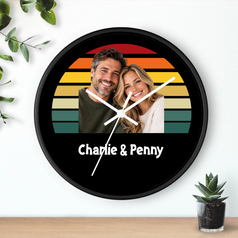 Happy Trails Personalized Couple Wall Clock