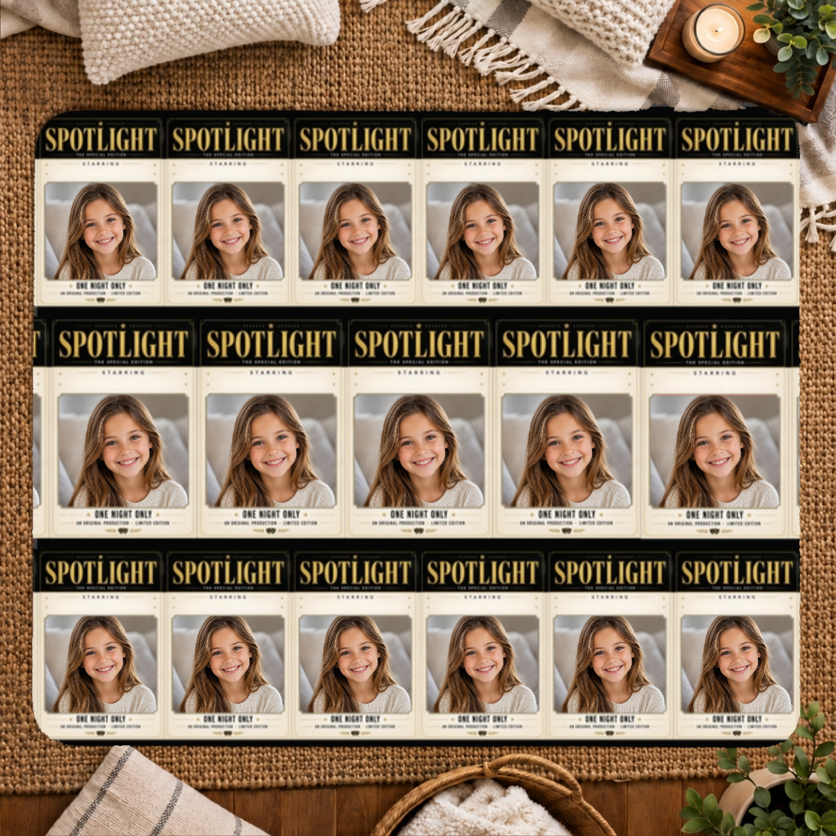 In the Spotlight Personalized Kids 50x60 Sherpa Blanket