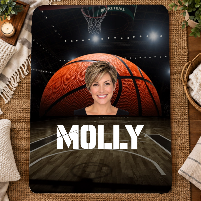 Center Court Personalized 60x80 Sherpa Blanket
