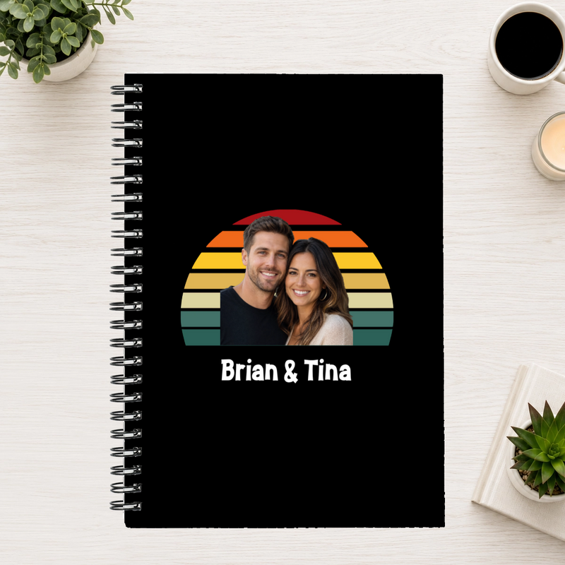 Happy Trails Personalized Couple 6"x8" Spiral Bound Notebook