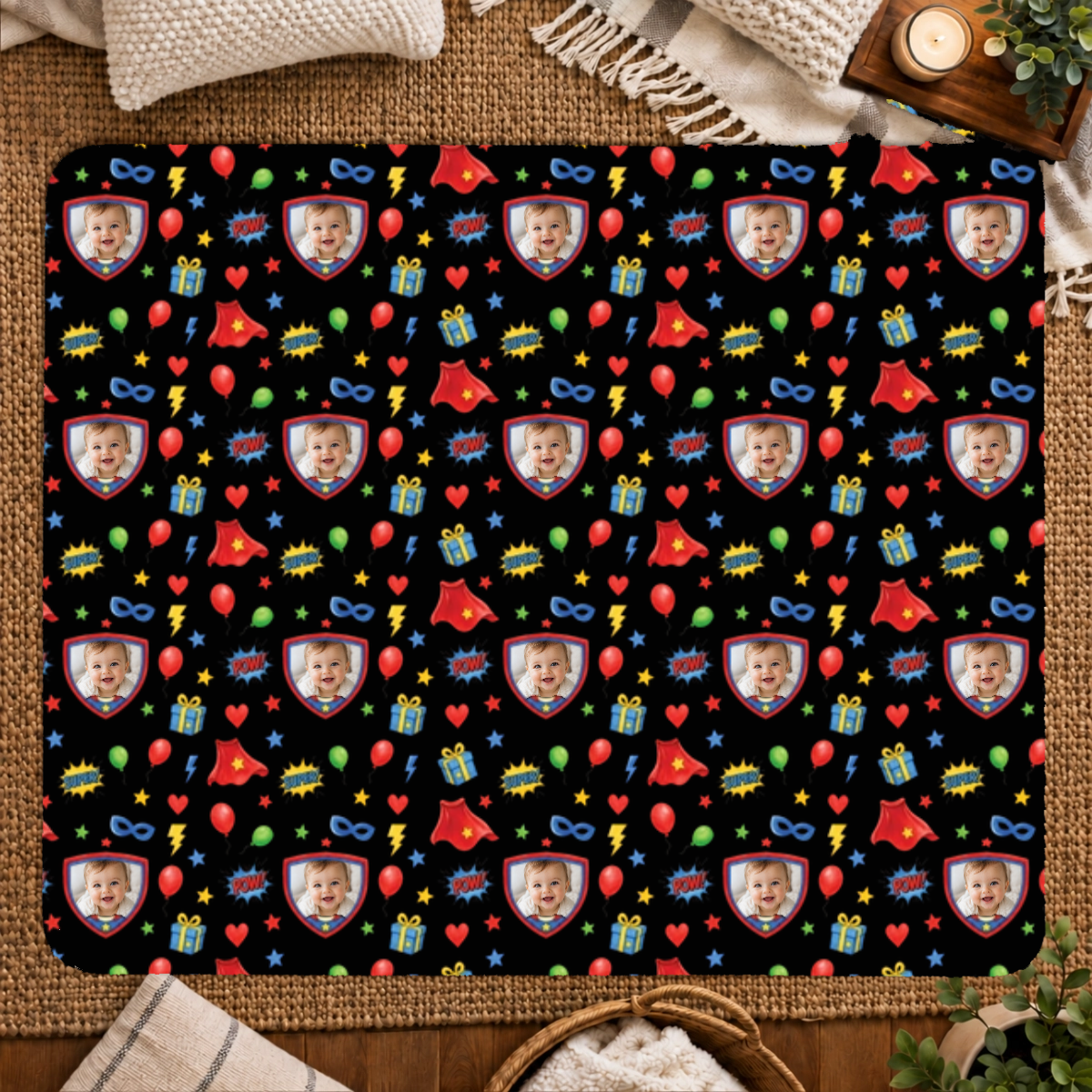 Super Celebration Personalized Kid 50x60 Sherpa Blanket