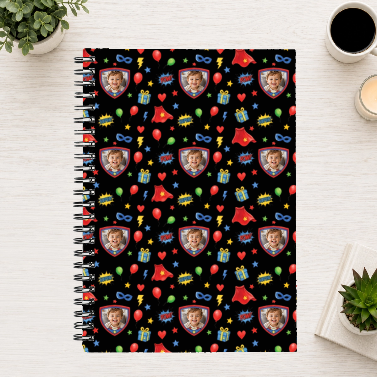 Super Celebration Personalized Kid 6"x8" Spiral Bound Notebook