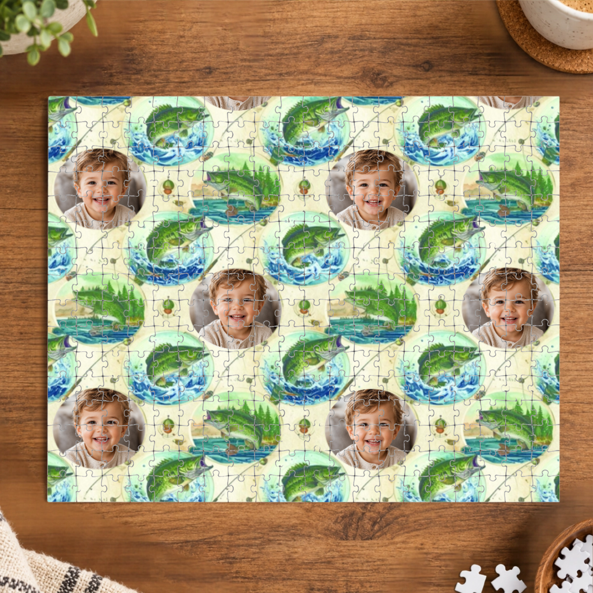 Fresh Water Action Personalized Kid Puzzle