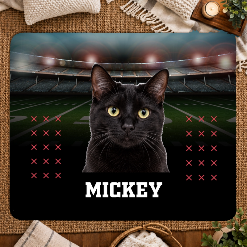 Friday Night Lights Personalized Cat 50x60 Sherpa Blanket