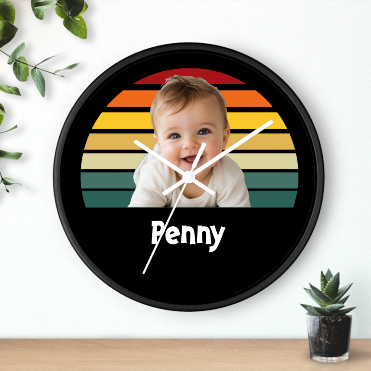 Happy Trails Personalized Kids Wall Clock