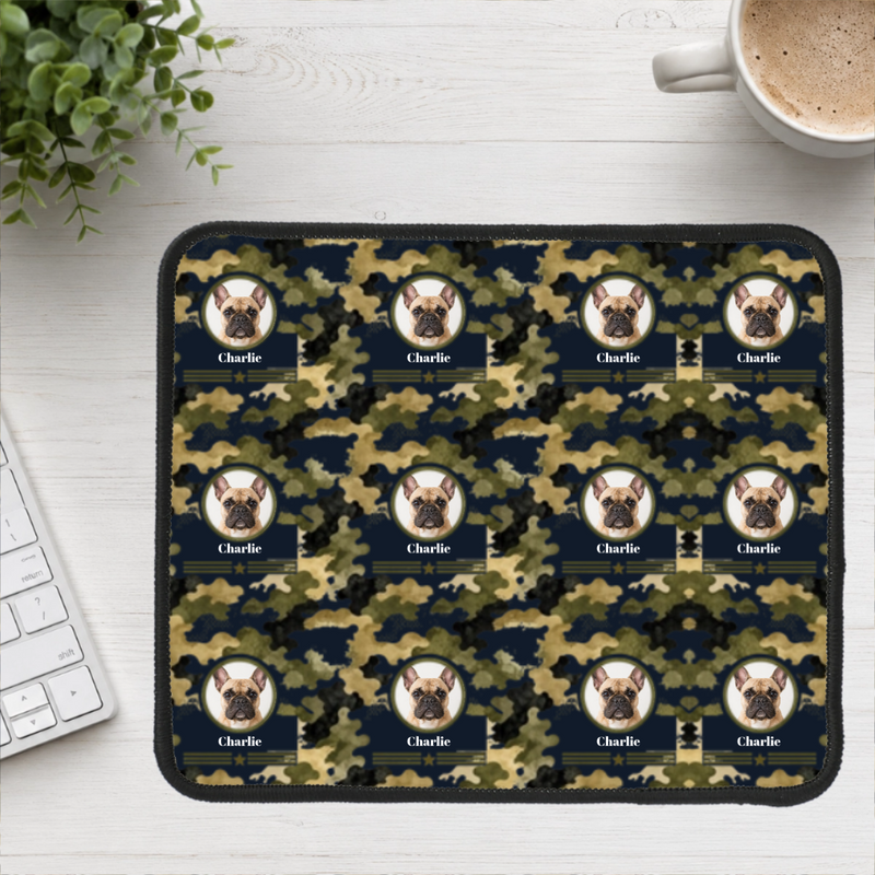 Heritage Camo Personalized Dog Mouse Pad