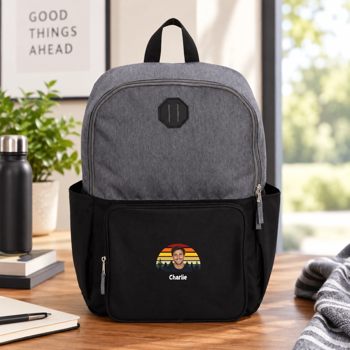 Happy Trails Personalized Paired Recycled 15" Laptop Backpack