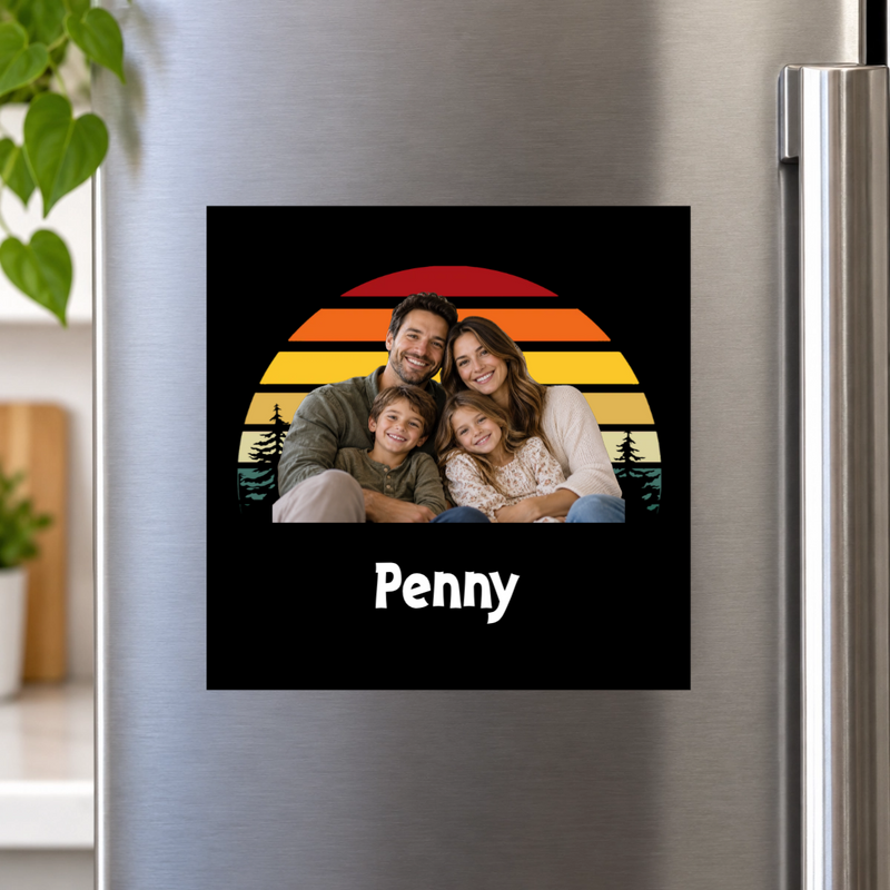 Happy Trails Personalized Family Magnet 6 inch