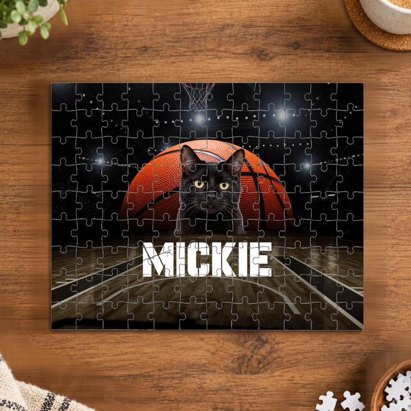 Center Court Personalized Cat Puzzle