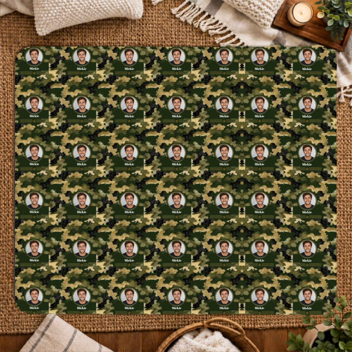 Heritage Camo Personalized 50x60 Sherpa Blanket