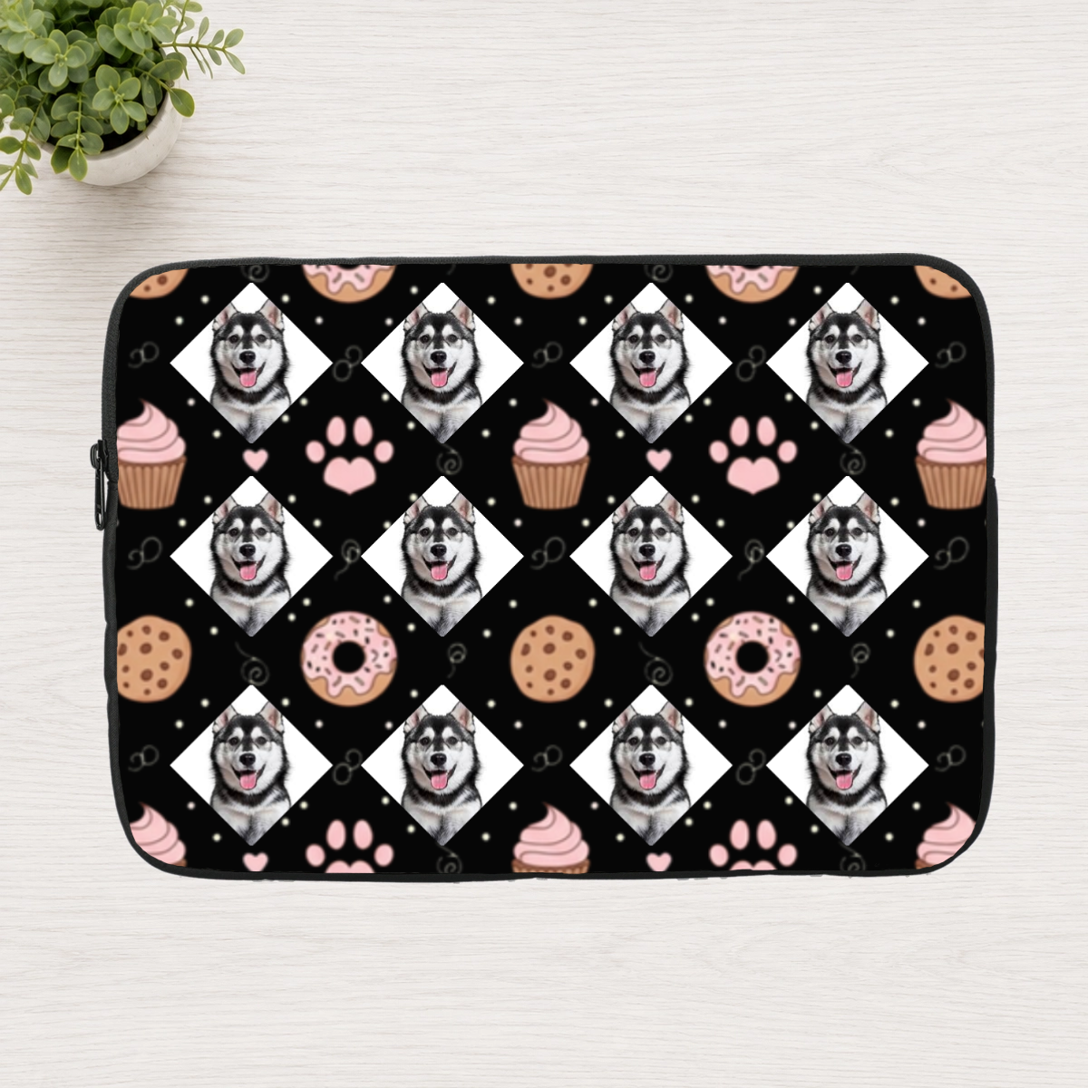 Paws & Pastry Personalized Dog Laptop Sleeve