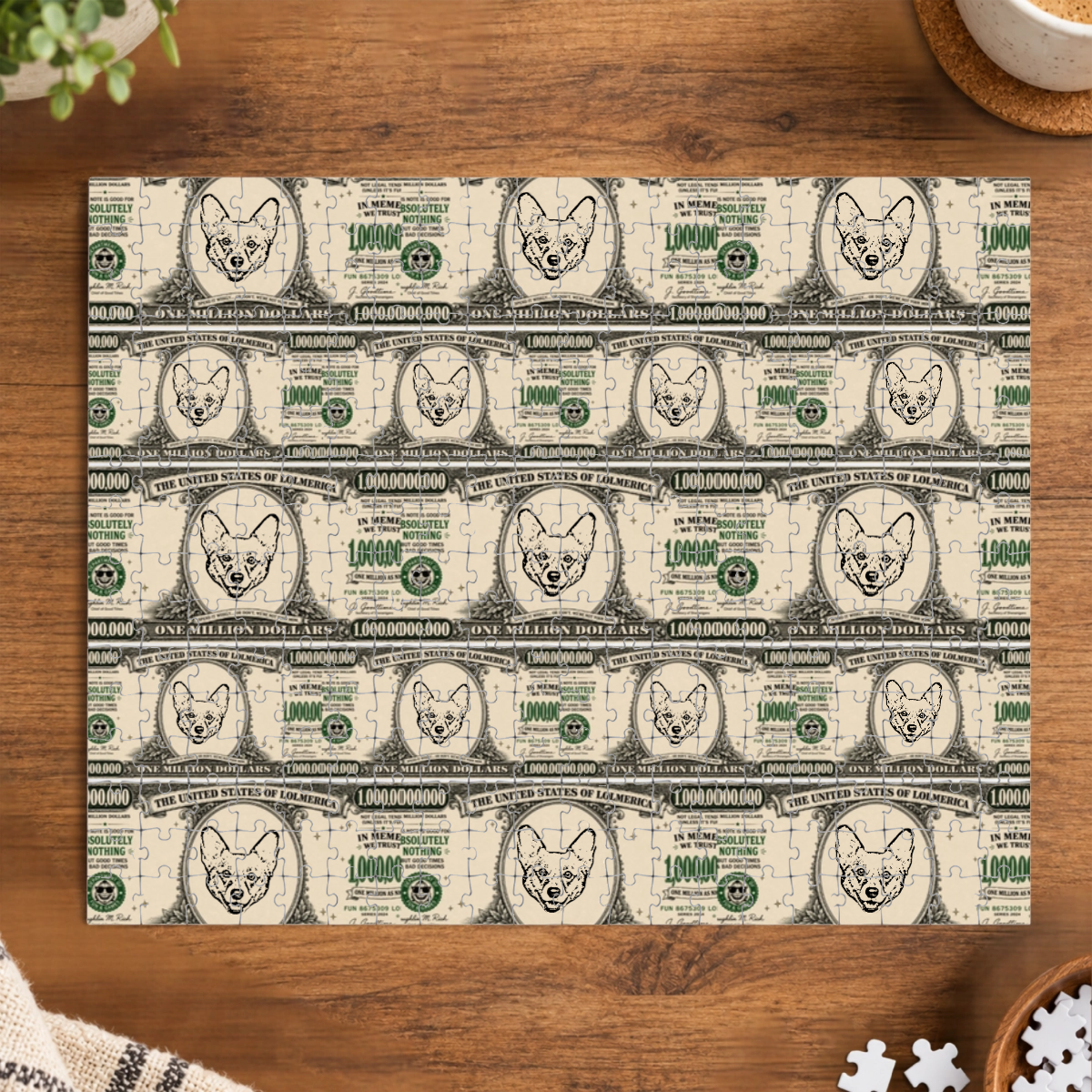 Worth A Million Bucks Dog Personalized Puzzle