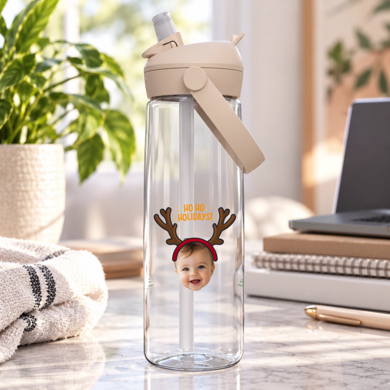 Ho Ho Holidays Personalized Kids CamelBak Thrive™ 25 oz Flip Straw Bottle with Tritan™ Renew