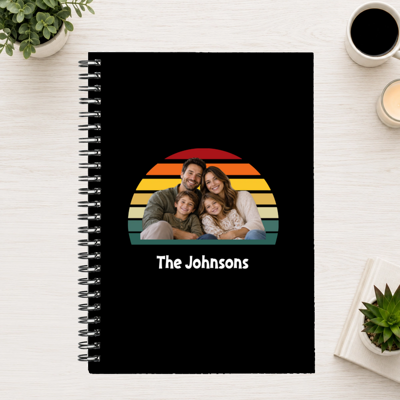 Happy Trails Personalized Family 6"x8" Spiral Bound Notebook