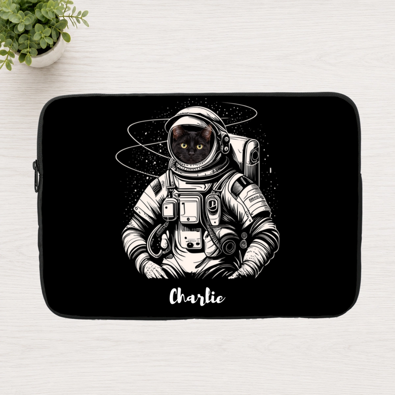 Out of This World Personalized Cat Laptop Sleeve