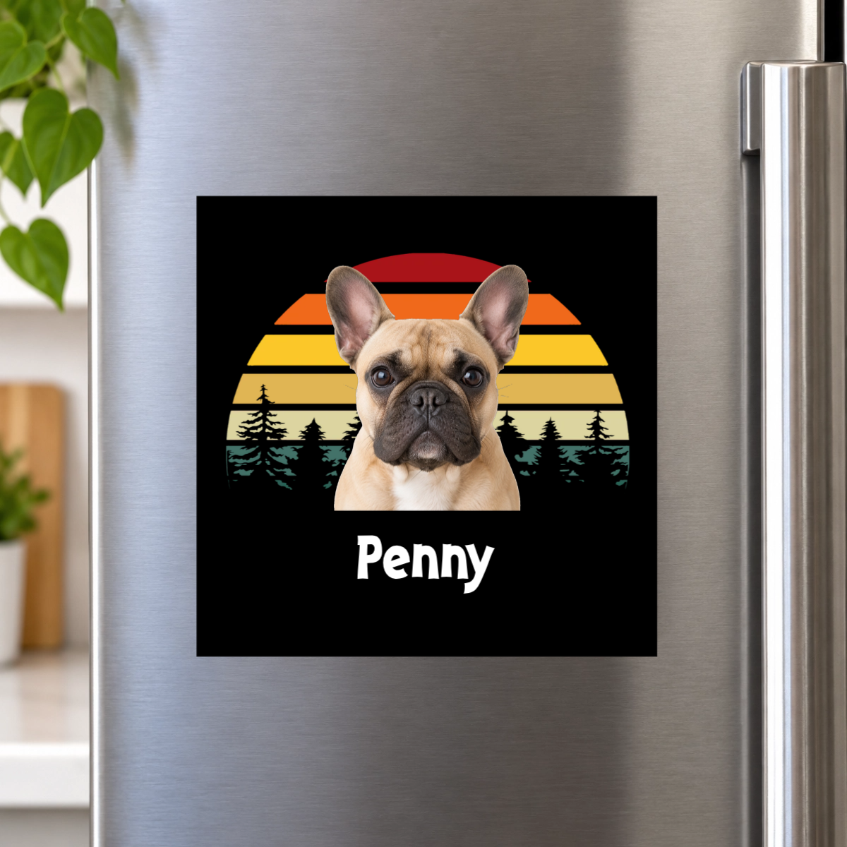Happy Trails Personalized  Dog Magnet 6 inch