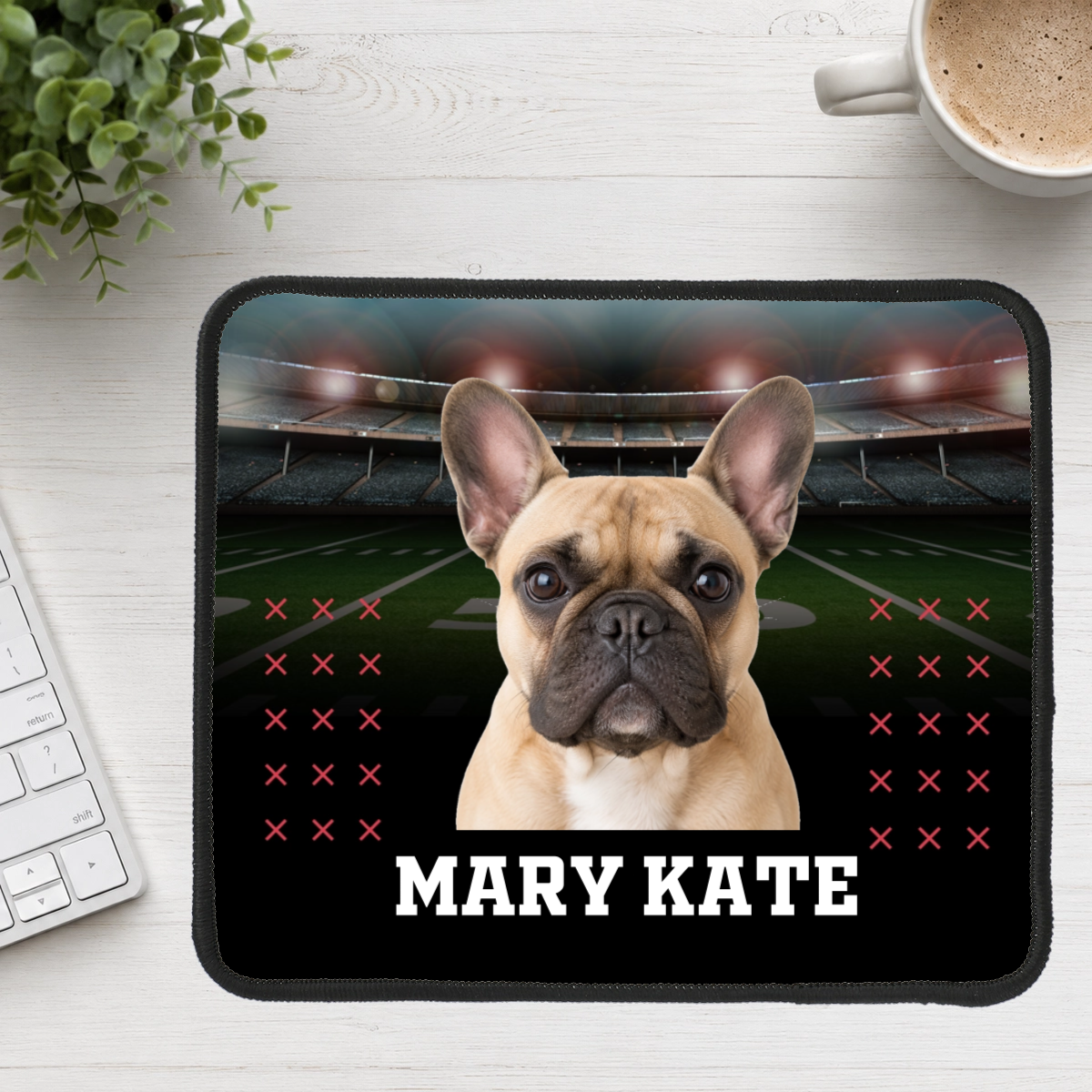 Friday Night Lights Personalized Dog Mouse Pad